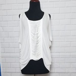 BCBG MaxAzria white breezy tunic